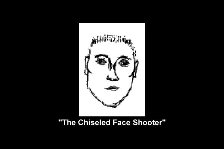 Image of Jennifer Smull's sketch of 'The Chiseled Face Shooter'