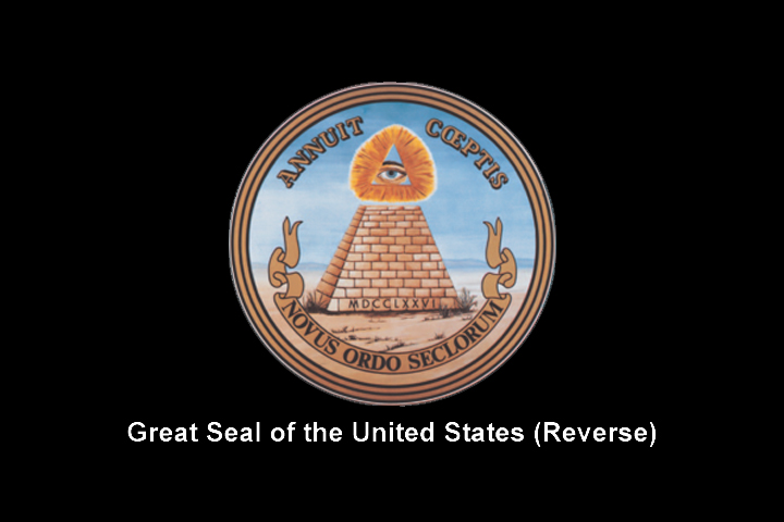 Image of the reverse side of the Free Masonic 'Great Seal of the United States'